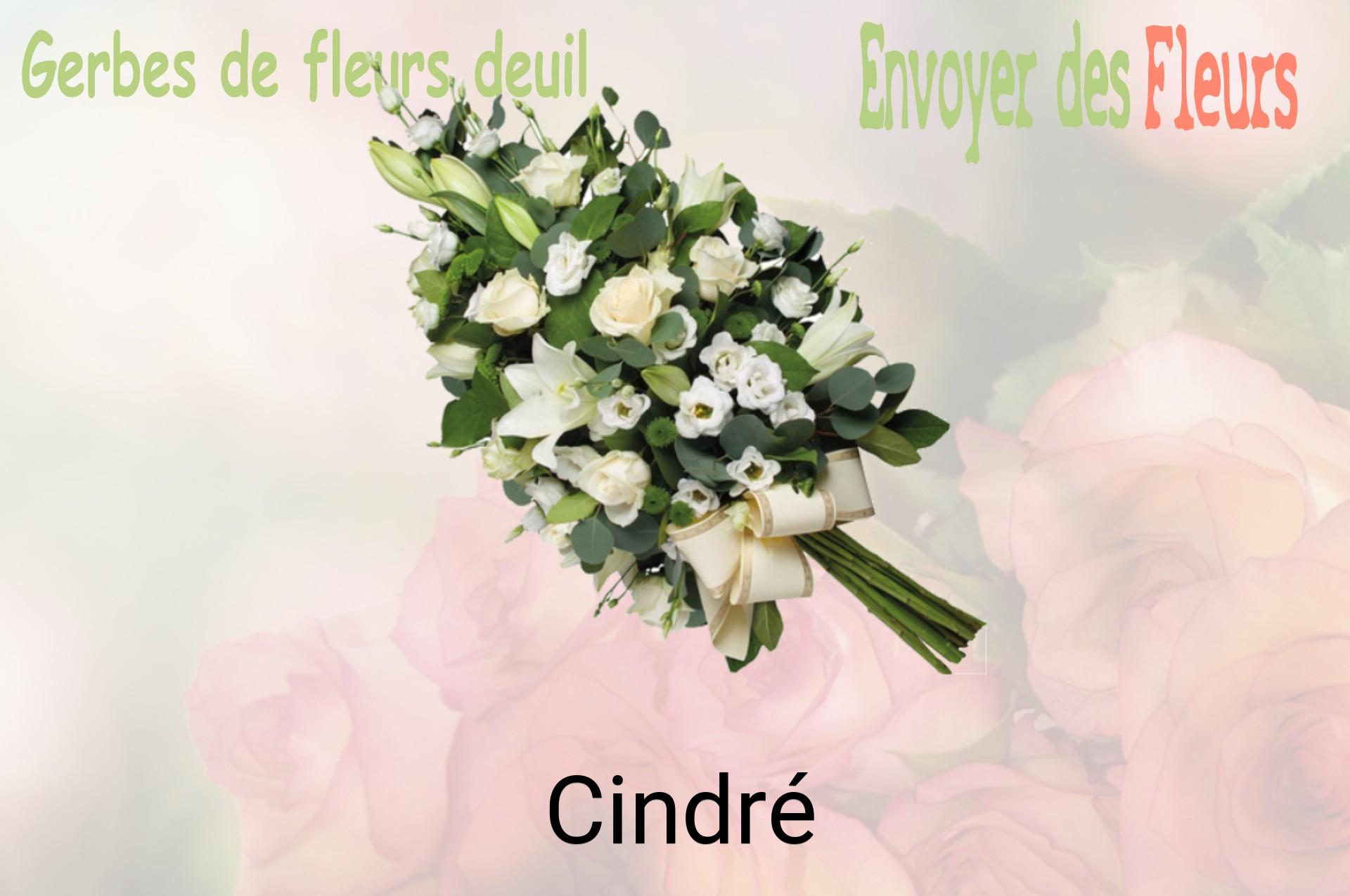 Gerbe de fleurs de deuil livrée à Cindré